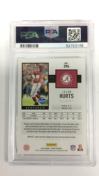 2020 Panini Score Jalen Hurts PSA 10