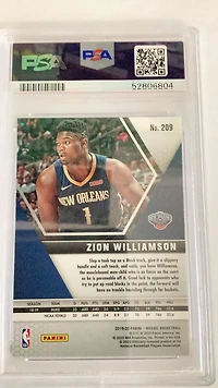 2019 Panini Mosaic 209 Zion Williamson PSA 10