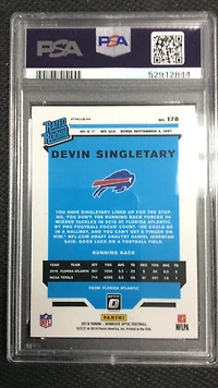 2019 Panini Donruss Optic 178 Devin Singletary Holo PSA 10