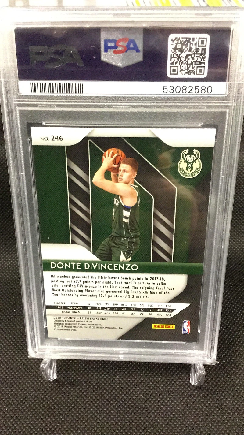 2018 Panini Prizm 246 Donte Divincenzo PSA 9