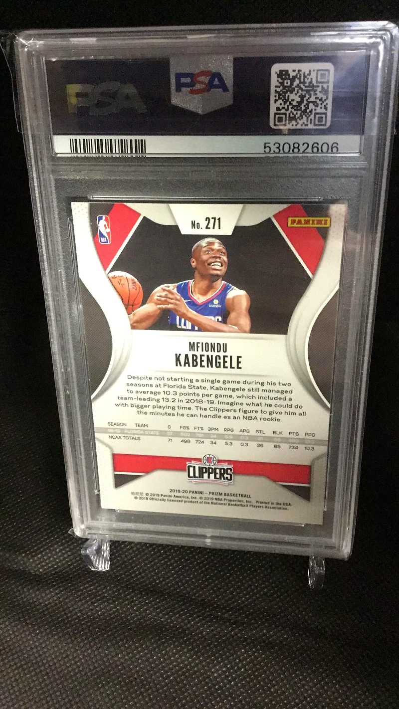 2019 Panini Prizm 271 Mfiondu Kabengele PSA