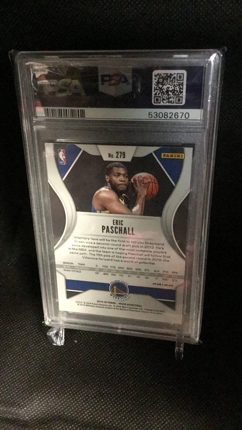 2019 Panini Prizm 279 Eric Paschall Silver Prizm PSA 9