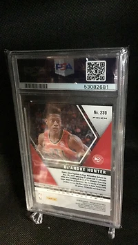 2019 Panini Mosaic 239 De'andre Hunter Silver Prizm PSA 9