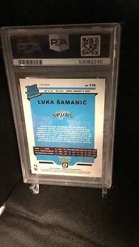 2019 Panini Donruss Optic 176 Luka Samanic No Name-hyper Pink PSA 9
