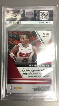 2019 Panini Mosaic 268 Kendrick Nunn Reactive Orange PSA 9