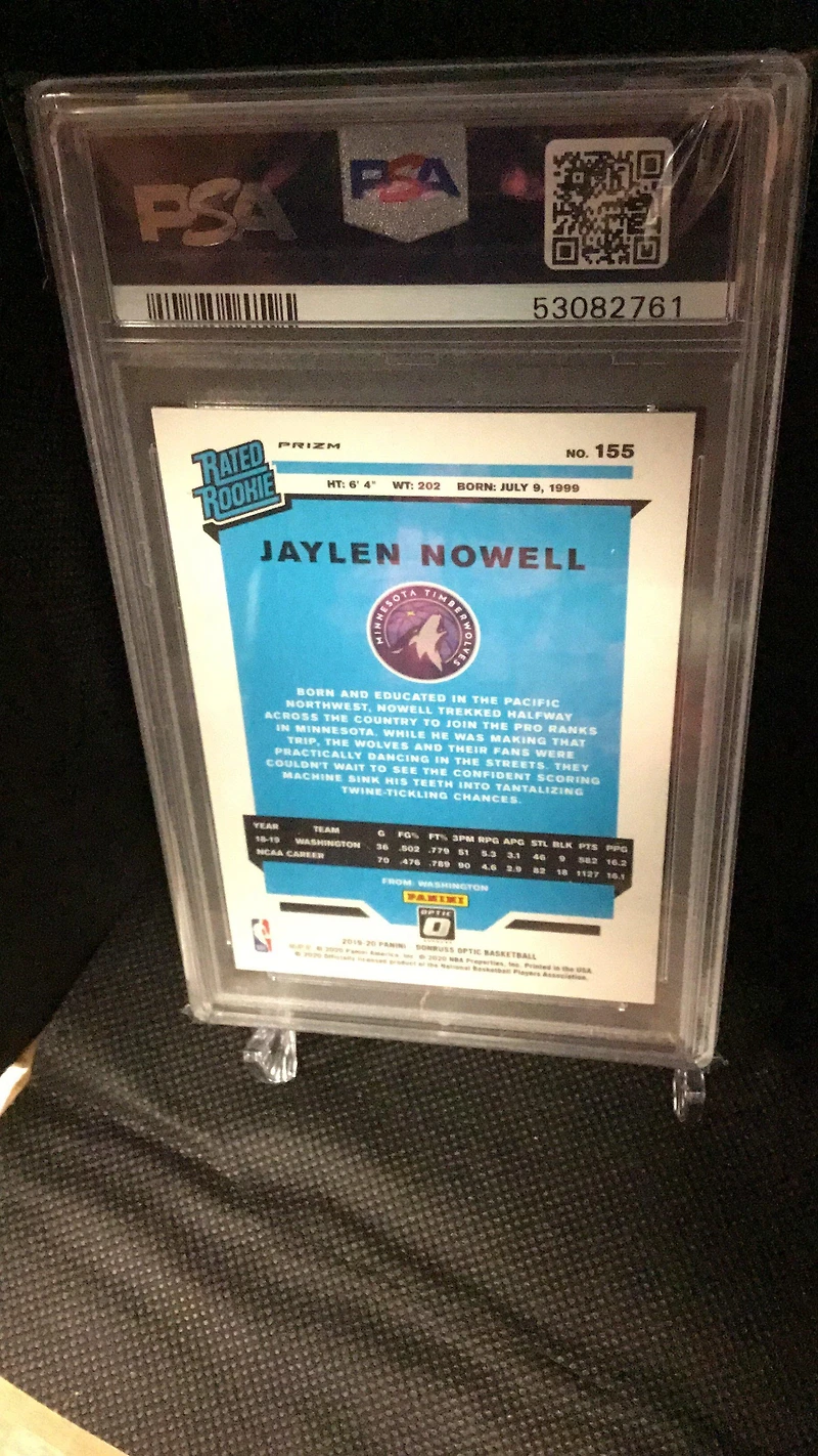 2019 Panini Donruss Optic 155 Jaylen Nowell Hyper Pink PSA 9