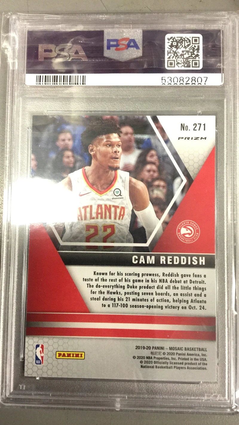 2019 Panini Mosaic Cam Reddish Reactive Blue PSA 9