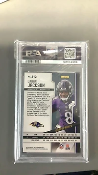 2018 Panini Playoff 212 Lamar Jackson PSA 10