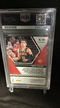 2019 Panini Mosaic 182 Trae Young Reactive Blue PSA 9