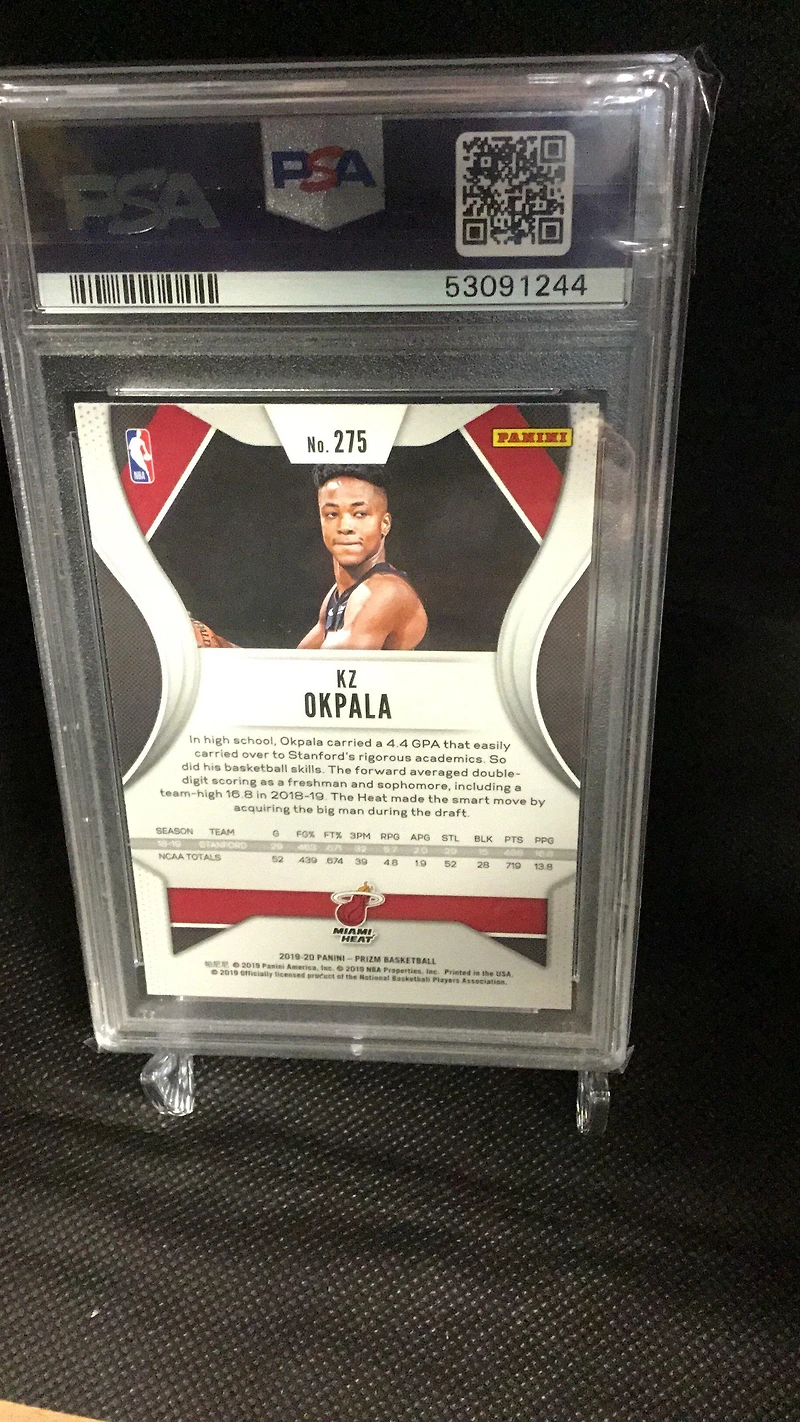 2019 Panini Prizm 275 Kz Okpala PSA 9