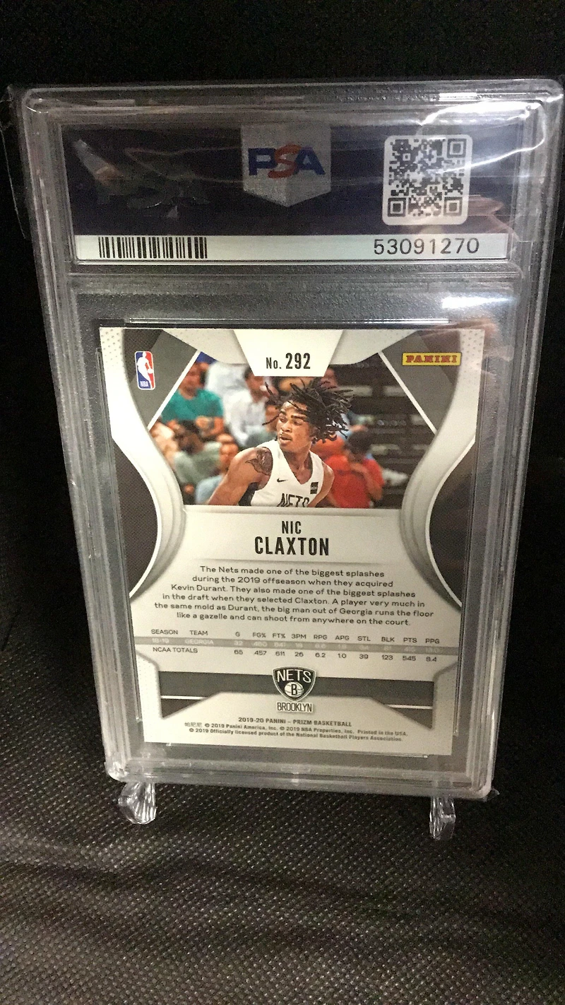 2019 Panini Prizm 292 Nic Claxton PSA 9