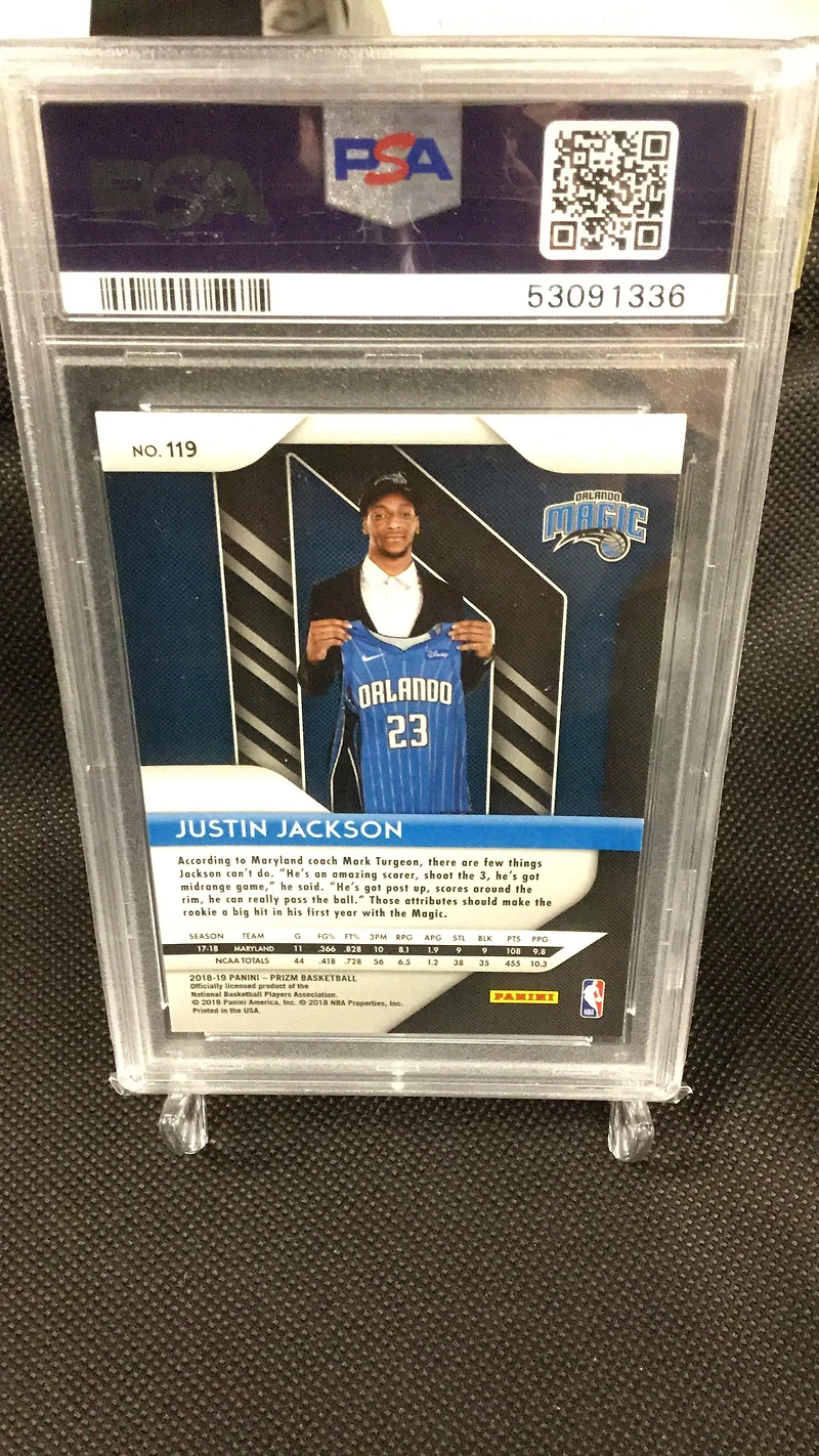 2018 Panini Prizm 119 Justin Jackson PSA