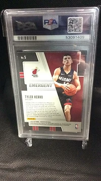 2019 Panini Prizm Emergent 5 Tyler Herro PSA 9