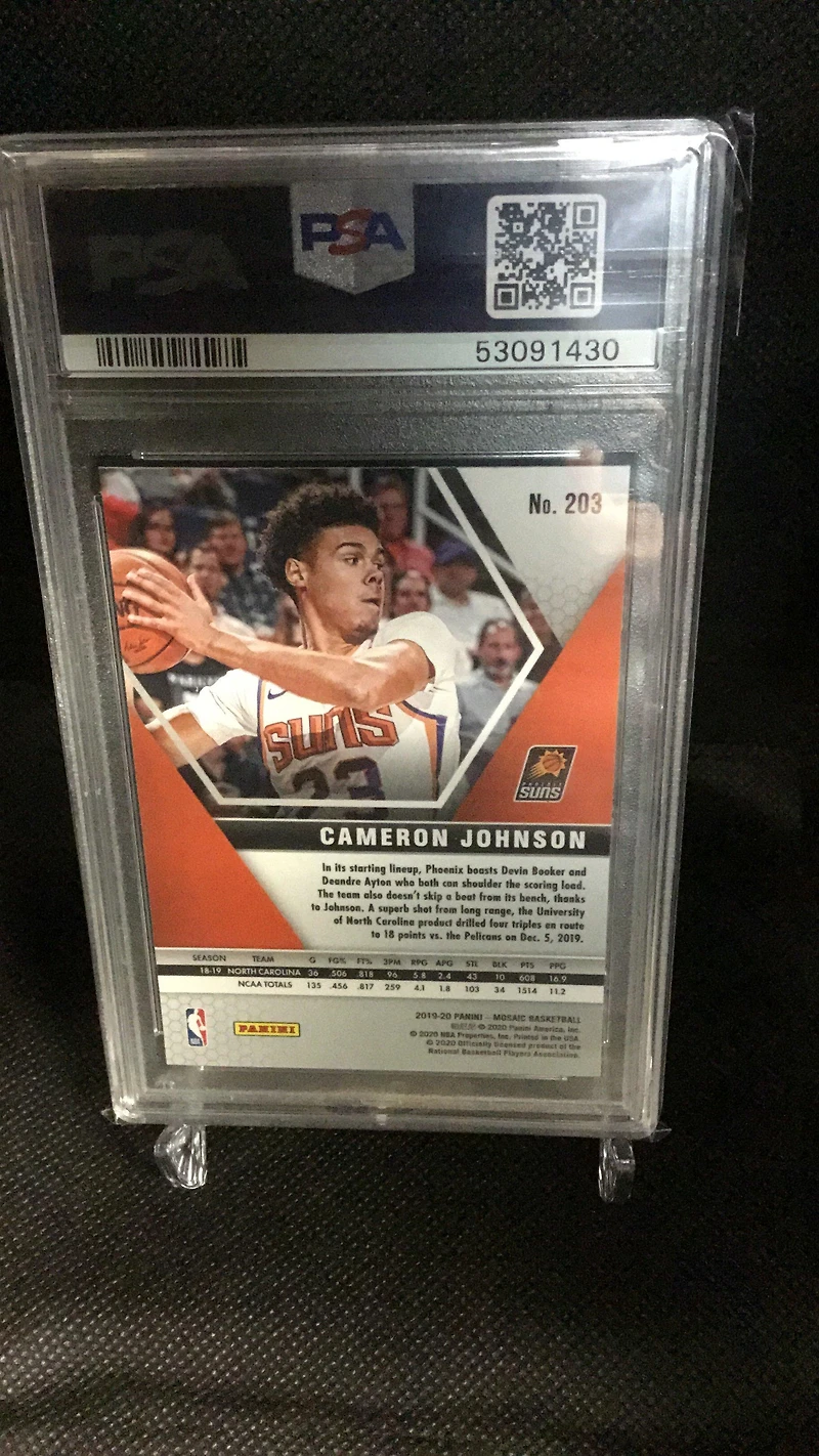 2019 Panini Mosaic 203 Cameron Johnson PSA 9