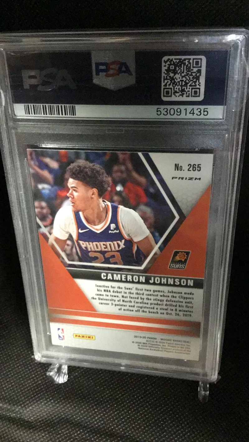 2019 Panini Mosaic 265 Cameron Johnson Silver Prizm PSA 9