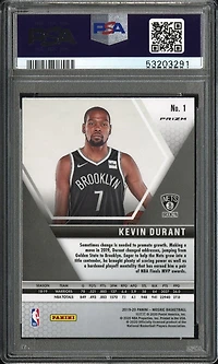 2019 Panini Mosaic 1 Kevin Durant Gold Wave PSA 10