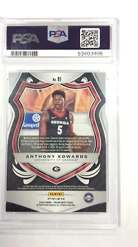 2020 Panini Prizm Draft Picks Anthony Edwards Pink Ice PSA