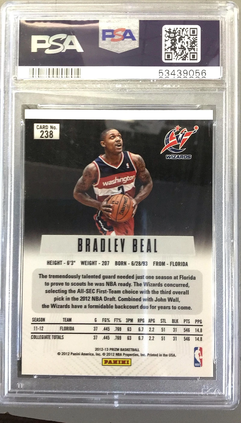 2012 Panini Prizm 238 Bradley Beal PSA 9