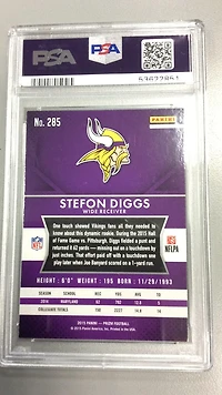 2015 Panini Prizm 285 Stefon Diggs PSA 10