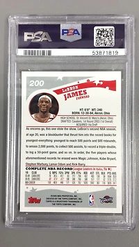 2005 Topps 200 Lebron James PSA