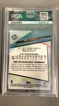 2020 Finest 62 Pete Alonso PSA 10