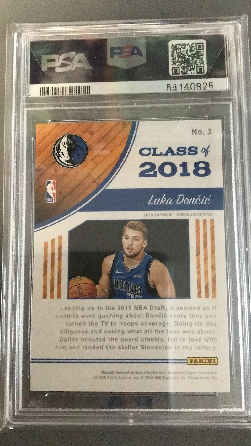2018 Panini Hoops Class Of 2018 3 Luka Doncic Holo PSA 10