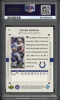 1999 Sp Authentic 36 Peyton Manning PSA 9