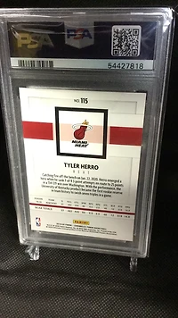 2019 Panini Chronicles 115 Tyler Herro PSA 8