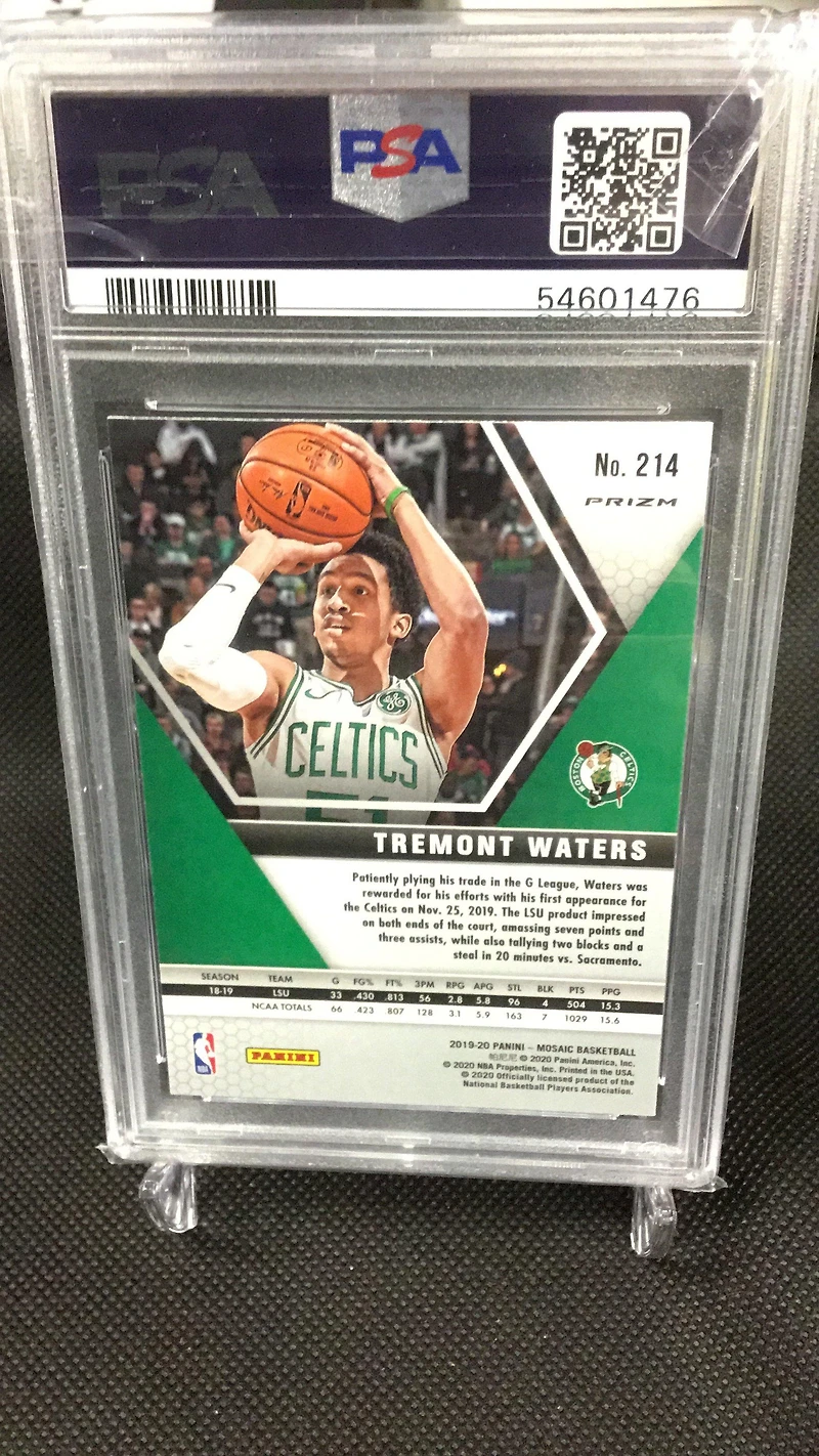 2019 Panini Mosaic 214 Tremont Waters Reactive Blue PSA 10