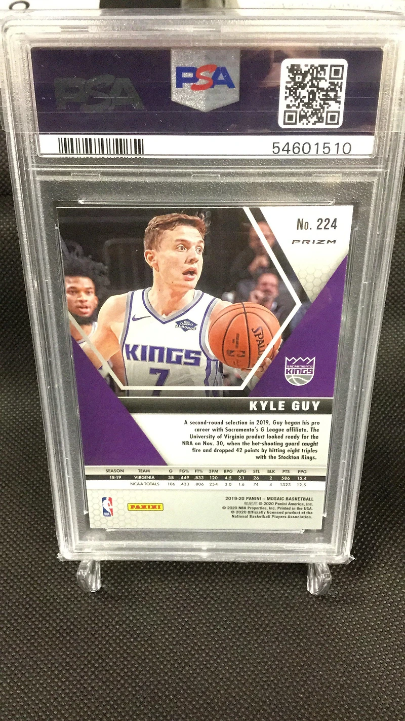 2019 Panini Mosaic 224 Kyle Guy Reactive Blue PSA 10