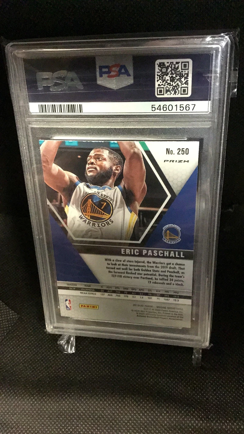 2019 Panini Mosaic 250 Eric Paschall Pink Camo PSA 10