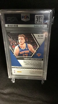 2019 Panini Mosaic 242 Ignas Brazdeikis Reactive Blue PSA 9