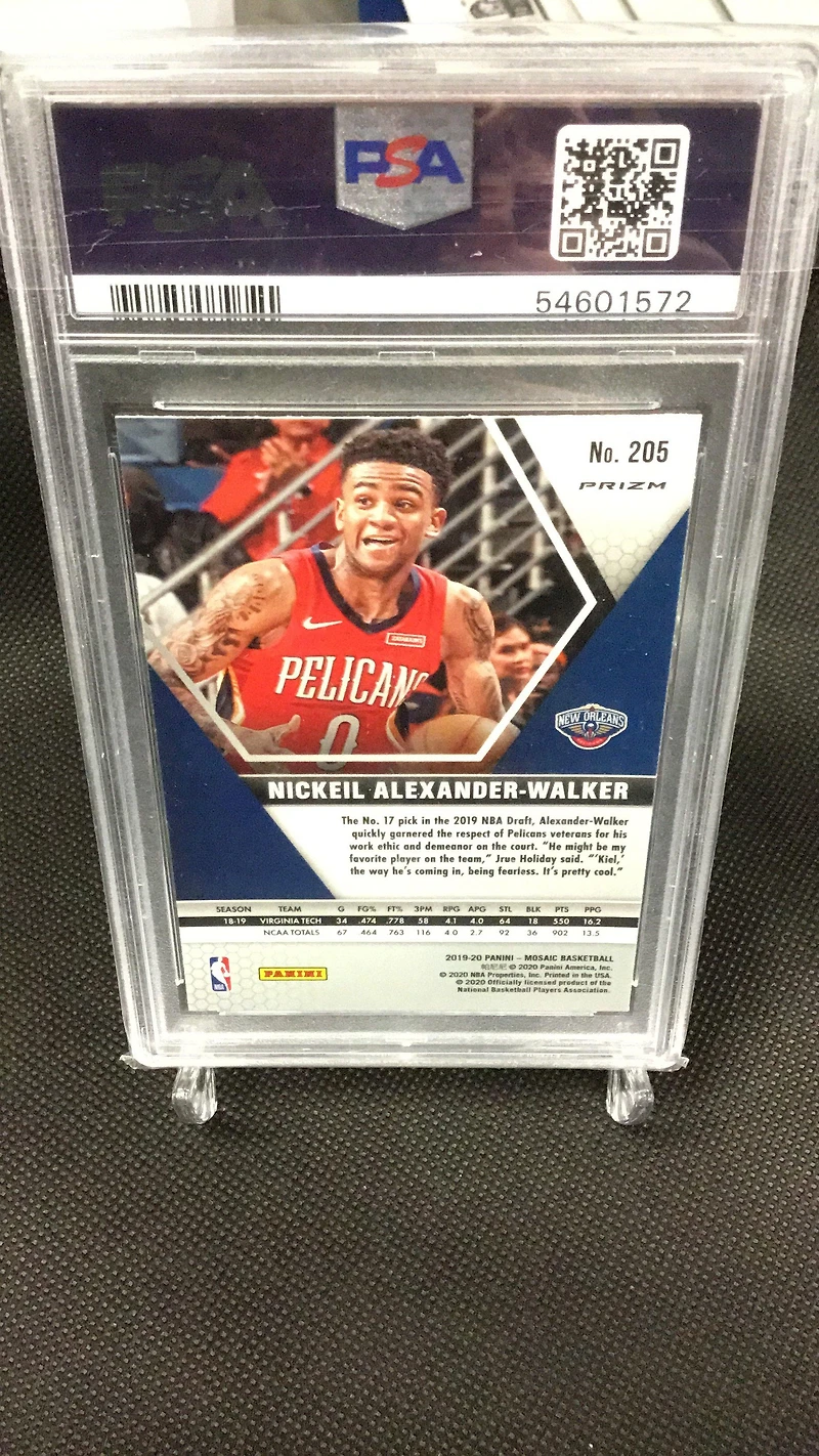 2019 Panini Mosaic 205 Nickeil Alexander-walker Reactive Blue PSA 9