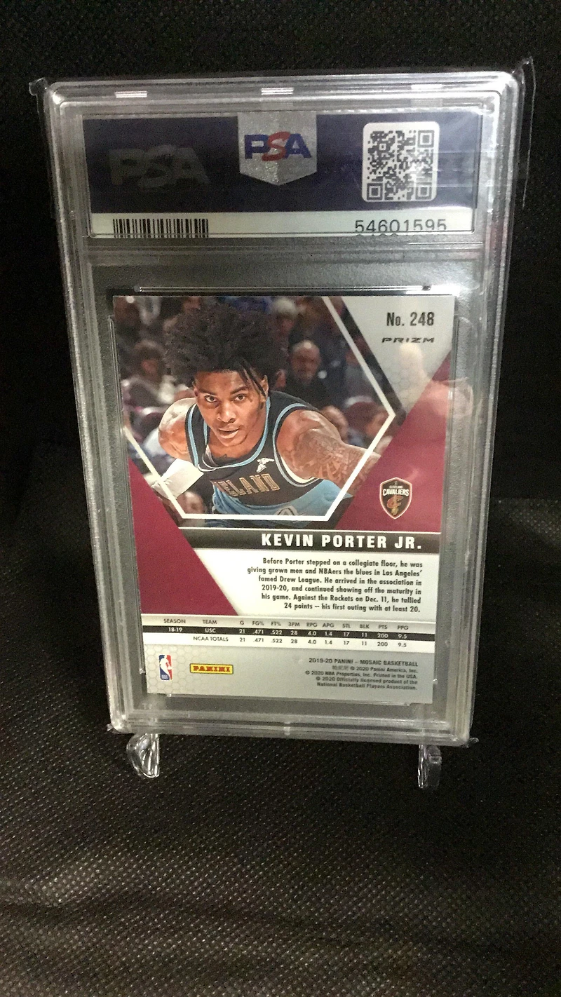 2019 Panini Mosaic 248 Kevin Porter Jr. Red Mosaic PSA 9