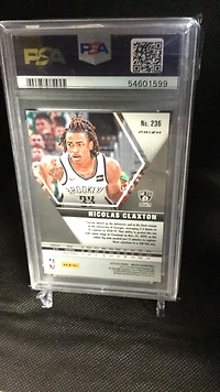 2019 Panini Mosaic 236 Nicolas Claxton Silver Prizm PSA 8