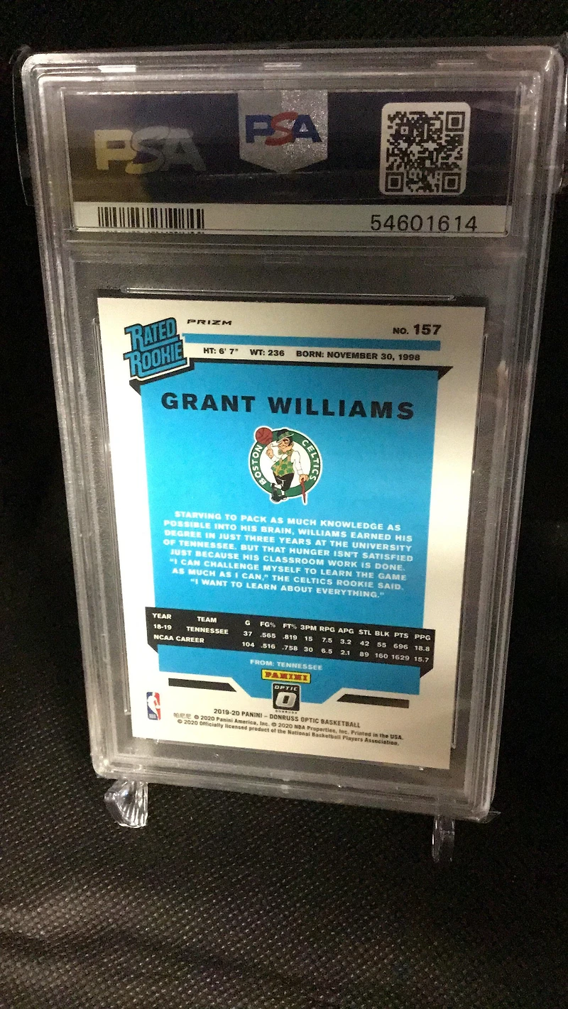 2019 Panini Donruss Optic 157 Grant Williams Hyper Pink PSA 9