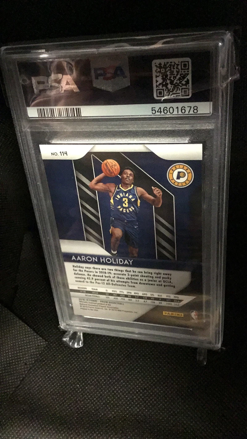 2018 Panini Prizm 114 Aaron Holiday PSA 10