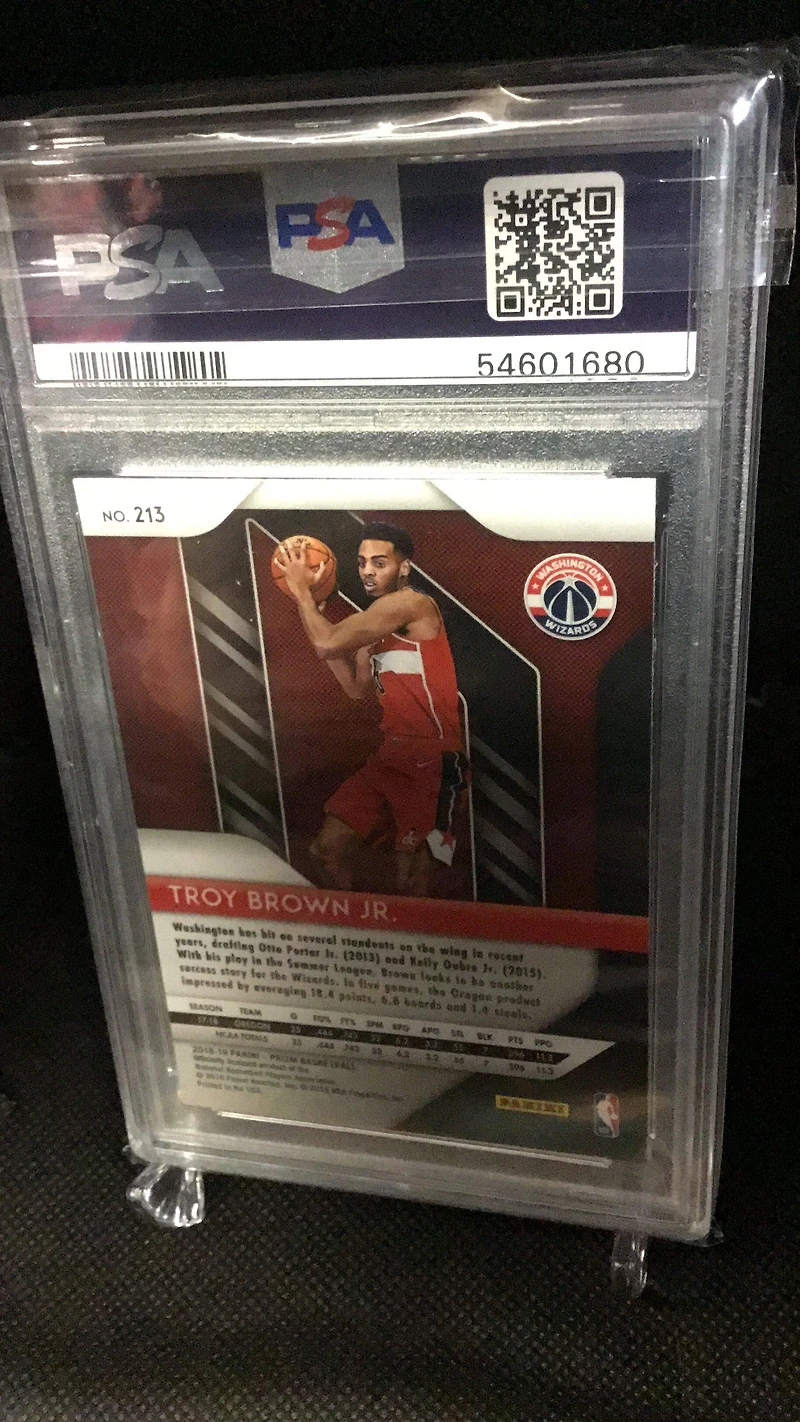2018 Panini Prizm 213 Troy Brown Jr. PSA 10