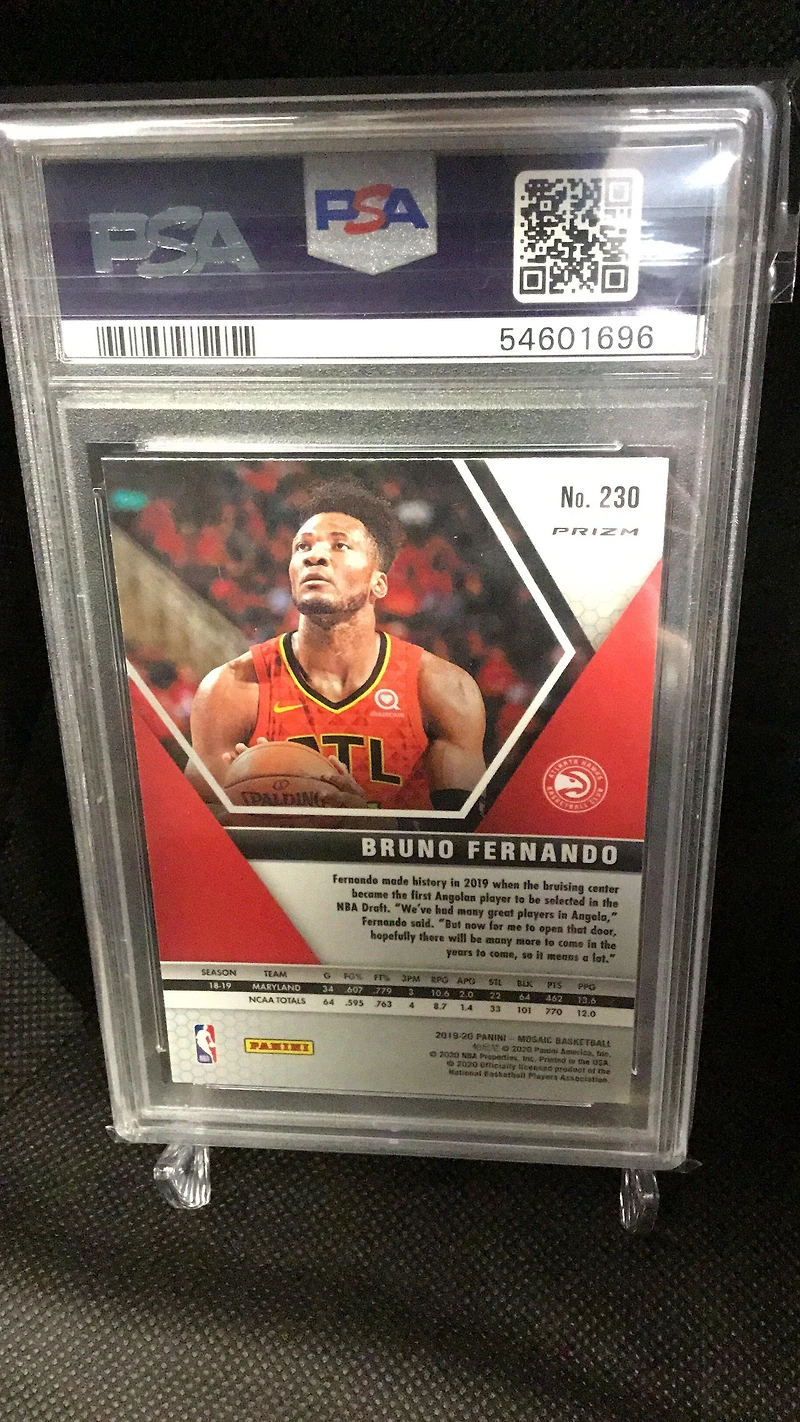 2019 Panini Mosaic 230 Bruno Fernando Reactive Blue PSA 10