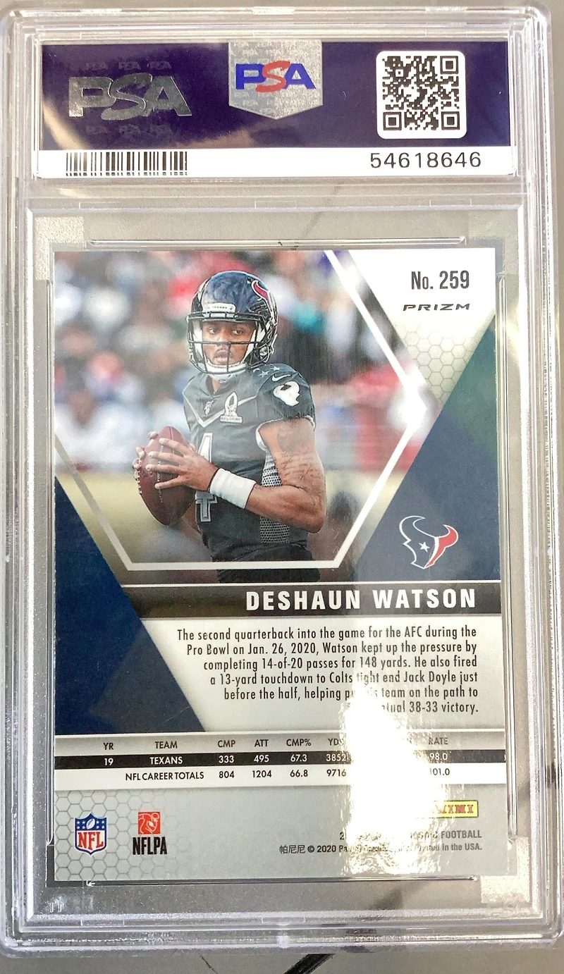 2020 Panini Mosaic 259 Deshaun Watson Genesis PSA 10