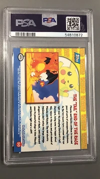 1999 Topps Pokemon The Movie Edt 50 Movie Edition The "tail" End Of The Race PSA 9