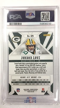 2020 Panini Phoenix 104 Jordan Love Fire Burst PSA