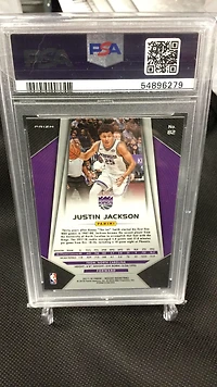 2017 Panini Prizm Mosaic 82 Justin Jackson Orange PSA 9