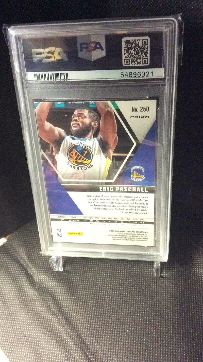 2019 Panini Mosaic 250 Eric Paschall Mosaic PSA 9