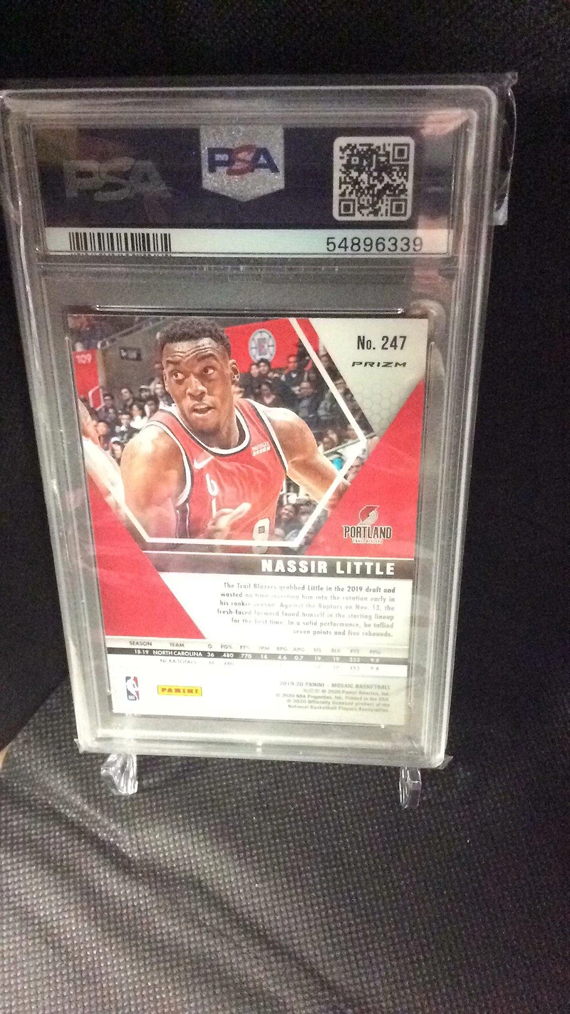 2019 Panini Mosaic 247 Nassir Little Reactive Orange PSA 9