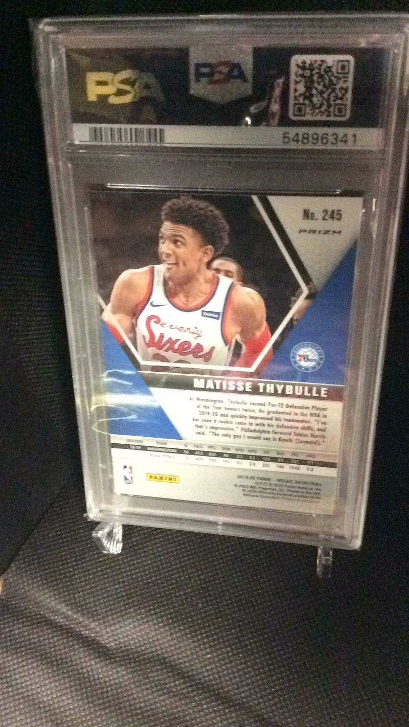 2019 Panini Mosaic 245 Matisse Thybulle Reactive Orange PSA 9