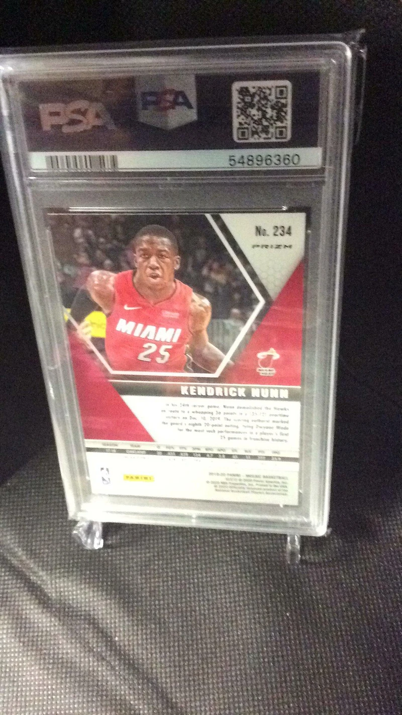 2019 Panini Mosaic 234 Kendrick Nunn Reactive Blue PSA 9