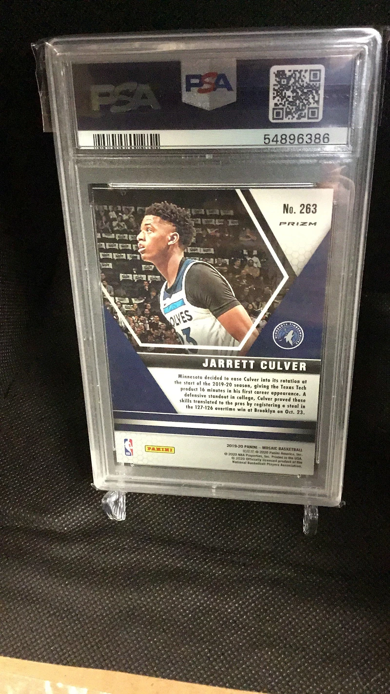 2019 Panini Mosaic 263 Jarrett Culver Silver Prizm PSA