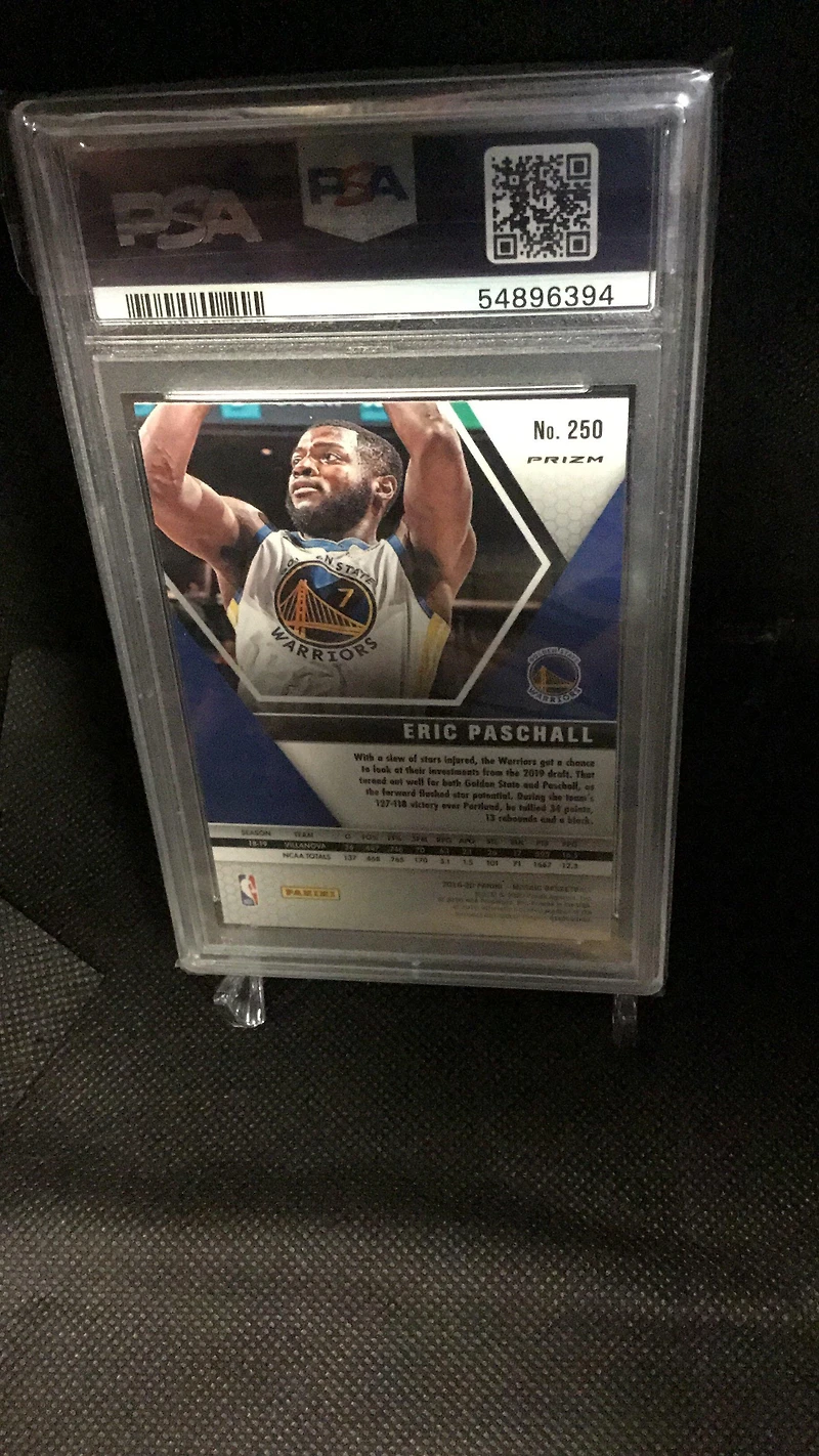 2019 Panini Mosaic 250 Eric Paschall Silver Prizm PSA