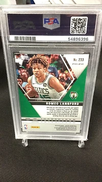 2019 Panini Mosaic 233 Romeo Langford Silver Prizm PSA 9